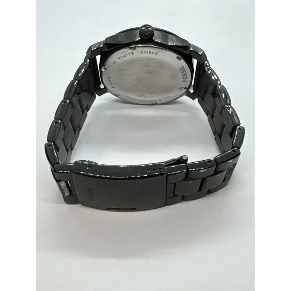 Fossil Machine FS4775 Women Black Stainless Steel Analog Dial Wrist Watch JNA331